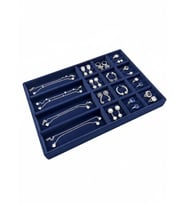 Paris Model Süet Kumaş Lacivert Renk 24/34 Cm Takı Sergileme Standı