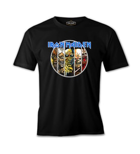 Iron Maiden - The Evolution of Eddie Siyah Erkek Tshirt
