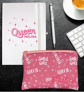eJOYA Kişiye Özel Defter Queen Kalem ve Kalemlik Hediye Kutusu 111865