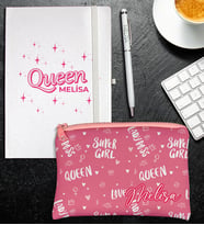 eJOYA Kişiye Özel Defter Queen Kalem ve Kalemlik Hediye Kutusu 111865