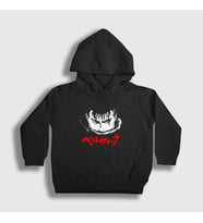 Presmono Unisex Çocuk Siyah Guts Anime Berserk Kapüşonlu Sweatshirt 126018tt