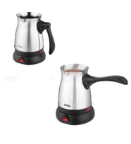 ÇELİK ELEKTRİKLİ CEZVE TÜRK KAHVE MAKİNESİ - 6FİNCAN=500ML 360 DERECE KABLOSUZ KULLANIM 600W SCM-2992 (5668)