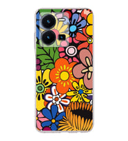 PrintiFy Vivo Y35 ile Uyumlu Retro Color 2  Kamera Korumalı Şeffaf  Kılıf