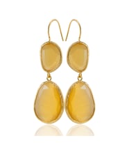 Kadir Jewellery 22 Ayar Altın Kaplama Kadın Sallantılı Küpe -El İşçiliği Ve Hipoalerjenik Küpe