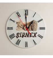 Şirnex Şırnak Şehri Tasarımlı Roma Rakamlı Duvar Saati (Krem)