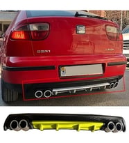 Seat Leon Mk1 Sarı Difüzör Çiftli Yuvarlak Egzoz Görünümlü D Tip Difizör