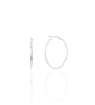 Gümüş rodyumlu oval şarnel halka küpe  SGTL12509RODAJ
