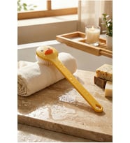 Ördek Tasarımlı Yumuşak Uçlu Vücut Kese Fırçası Duş Banyo Masaj ve Peeling Fırçası