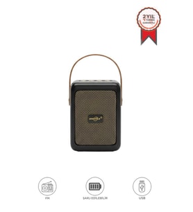 Bluetooth Speaker Kablosuz Hoparlör  USB Girişli Şarjlı Hoparlör GTS-2201 Siyah