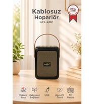 Torima Bluetooth Speaker Kablosuz Hoparlör USB Girişli Şarjlı Hoparlör GTS-2201 Siyah