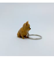 Chihuahua  Uzun Tüylü-Kahverengi- Anahtarlık