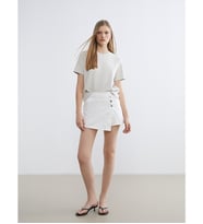 LC WAIKIKI Beyaz Regular Fit Kadın Jean Şort Etek