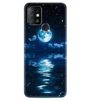 INFINIX Hot 8 9 10 11S Hot 10 Play 10T Kılıf Desemli Silikon Night Moon 1133