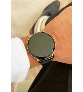 Siyah Mıknatıslı Rose Gold Kasa Dokunmatik Unisex Kol Saati