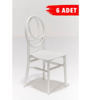 6 Adet Phoenix Beyaz Sandalye / Balkon-Bahçe-Mutfak