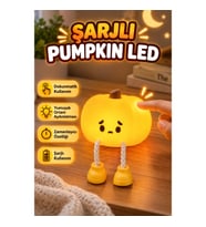 Şarjlı Pumpkin LED Masa Lambası Dokunmatik Zamanlayıcılı Gece Lambası