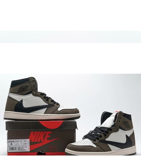 Nike Travis Scott x Air Jordan 1 High ithal ürün Günlük spor sneaker ayakkabı