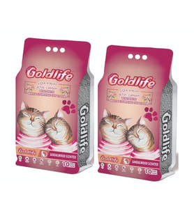 Goldlife Active Carbonlu Çiçek Kokulu Kedi Kumu 10lt.x 2 adet