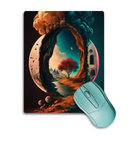 SonicTouch Ay ve Ağaç Temalı Kaymaz Taban Pürüzsüz Yüzey Gamer Oyuncu Dikişsiz Mouse Pad 17x21cm