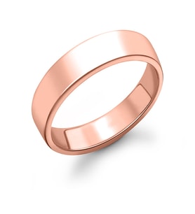 8 mm Klasik Rose Kaplama Düz Gümüş Yüzük
