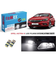 Opel Astra K LED Plaka Aydınlatma Ampul Seti FEMEX Parlak Beyaz