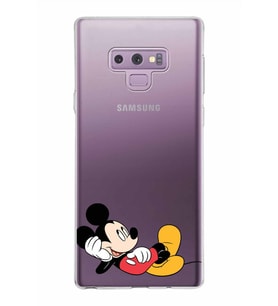 Samsung Galaxy Note 9 Kapak Mickey Mouse Tasarımlı Şeffaf Silikon Kılıf