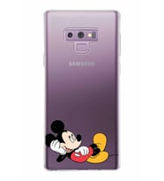 Samsung Galaxy Note 9 Kapak Mickey Mouse Tasarımlı Şeffaf Silikon Kılıf