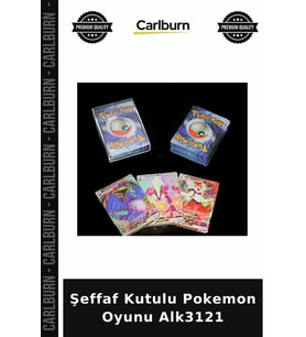 Özel Üretim Koleksiyon Oyun Hediye Şeffaf Kutulu Pokemon Oyunu Alk3121