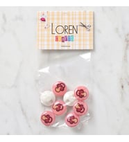 Loren Crafts 8 li Pembe Emzik Düğme - 709
