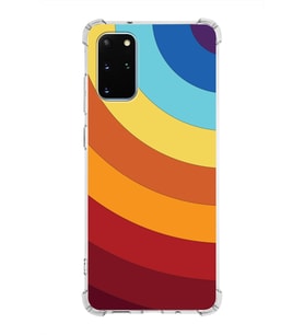Samsung Galaxy S20 Plus  Köşe Korumalı Antişok Kapak Renk Cümbüşü Tasarımlı  Silikon Kılıf (Şeffaf)