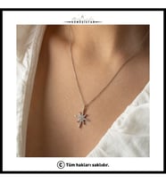 925 Ayar Gümüş Kutup Yıldız Kolye