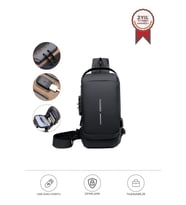 Torima 88039 Siyah Şifreli ve USB Şarjlı Günlük Omuz Çantası
