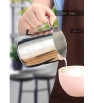 Süt Potu Paslanmaz Süt Köpürtme Sürahisi Çelik Pitcher 500 ml