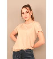 Rich Kadın O Yaka T-shirt %100 Pamuk Tişört