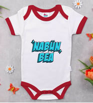 BK Kids Nabün Bea Tasarımlı Kırmızı Bebek Body Zıbın-1
