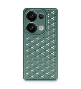 Xiaomi Redmi Note 13 Pro 4G Kılıf Petek Silikon Kapak - Koyu Yeşil