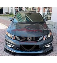 Honda Civic Fb7 Fb6 Ön Tampon Eki Body Kit Karlık Lip 4 parça (Kırmızı)