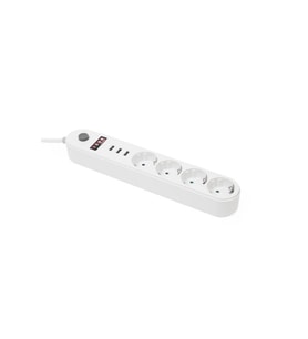 Icon BM9201 Akım Korumalı 3 Usb Girişli Çoklu Grup Priz 4'lü