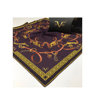 Kemer Püsküllü Desen Black Seri Twill Eşarp Eşarp Askısı ile Birlikte 90x90 cm K