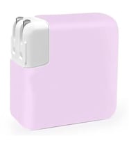 Coverzone Apple ile uyumlu G�� Adapt�r� Silikon K?l?f 85 W, 87 W - ve 96 W USB-C G�� Adapt�r� Silikon K?l?f Koruma Macbook ile uyumlu G�� Adapt�r� Renkli K?l?f (Lila, 87W)