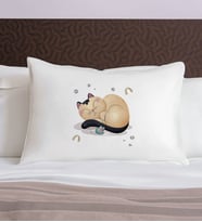 BK Gift Eğlenceli Kedi Tasarımlı Pamuklu Yastık Kılıfı-2 50x70cm , Sevgiliye Hediye, Ev Hediyesi, Tasarım Ev Tekstili