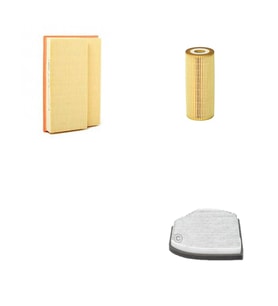 Bosch Filtre Bakım Seti Mercedes CLK 200 C208 136 Beygir 1997-2001 Benzin Hava + Yağ F. + Polen Filtre Bosch