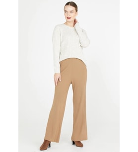 Fitilli Triko Pantolon - Kamel