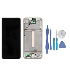 Tkgz - Samsung Galaxy A33 5G SM-A336 Uyumlu Lcd Ekran Dokunmatik - A -Kalite ÇITALI BEYAZ + TAMİR SETİ