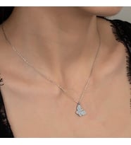 Kelebek 925 Ayar Gümüş Kolye