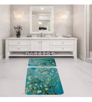 Banyo Halısı Ikili Klozet Takımı Kaymaz Tabanlı Banyo Paspas Takımı (Karışık)