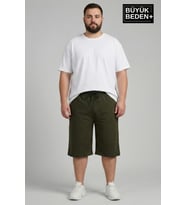 Erkek Büyük Beden Şort 3XL-6XL Rahat Kesim Diz Altı Günlük Şort-SPR26BSR591