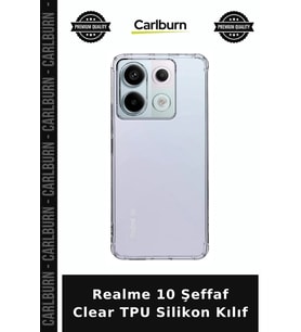 Realme 10 Şeffaf Clear TPU Silikon Kılıf Mobil Koruma Cihaz Aksesuarı Cep Aksesuar