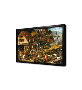 Pieter Brueghel Çerçeveli Cam Tablo