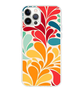 PrintiFy Apple  iPhone 12 Pro ile Uyumlu 1mm Slim Fit Retro Renkler 5 Baskılı Şeffaf  Kılıf